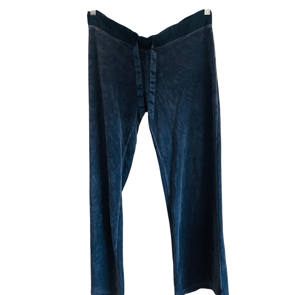 Victoria's Secret Vintage Y2K Gold Label Velvet Wide Leg Lounge Track Pants Sz M